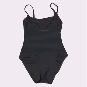 Classic black one piece swimsuit